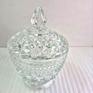 Elegant Clear Crystal Candy Dish Wexford Anchor Hocking